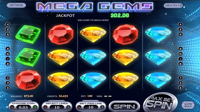 Игровой интерфейс Mega Gems 10