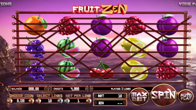 Характеристики слота Fruit Zen 3