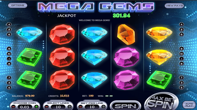 Характеристики слота Mega Gems 8