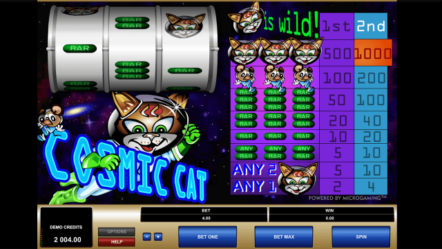 Игровой интерфейс Cosmic Cat 5