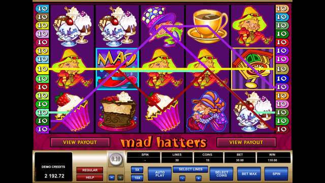 Игровой интерфейс Mad Hatters 10
