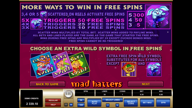 Игровой интерфейс Mad Hatters 7