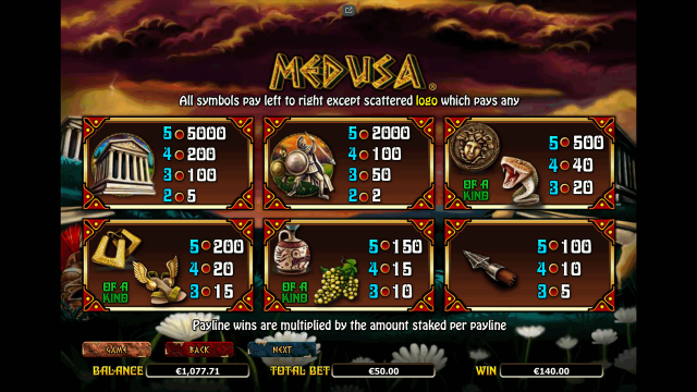 Бонусная игра Medusa 8